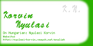 korvin nyulasi business card